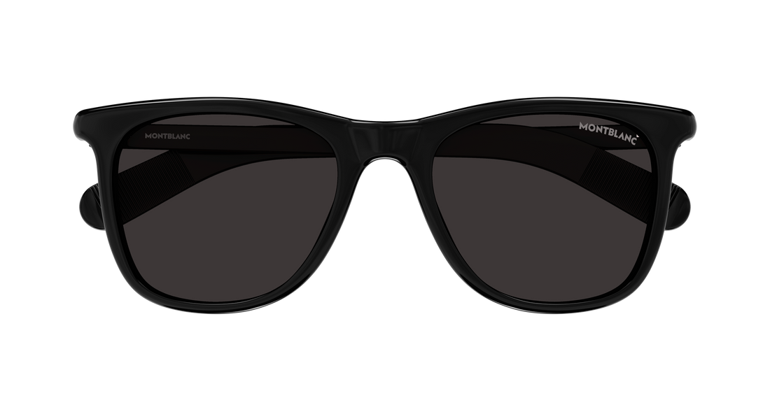 Occhiali da sole montblanc mb0496s 001 negro rectangular / squared masculino taglia 52mm - Vista dettagliata