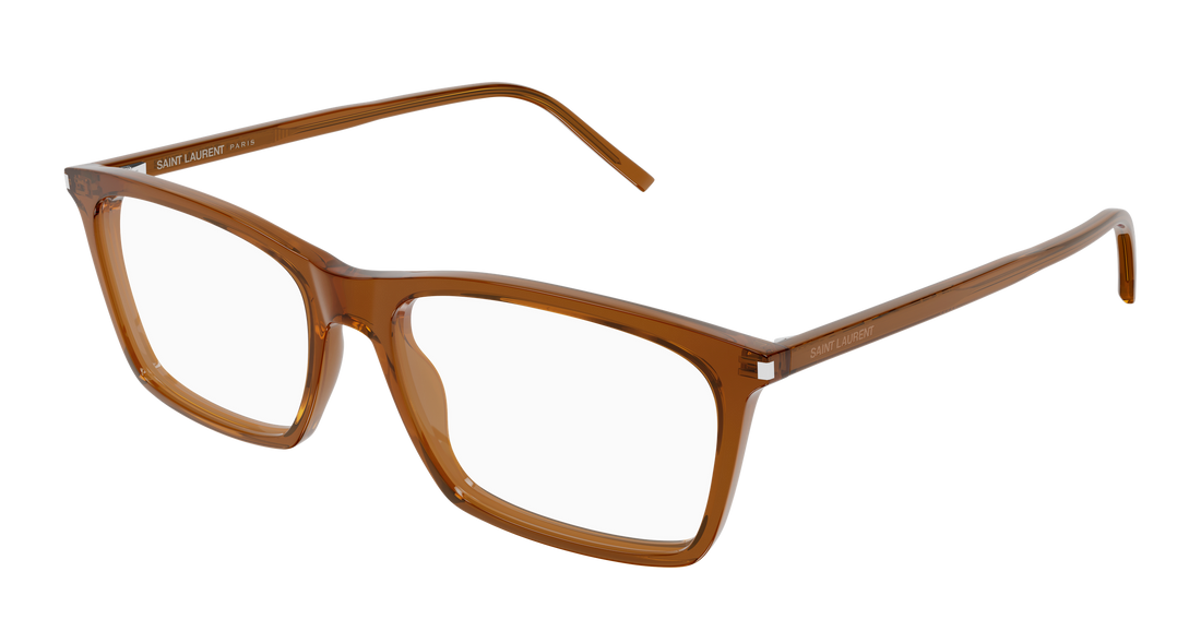 Occhiali da vista saint laurent sl 296 012 marron rectangular / squared unisex taglia 57mm - Vista principale