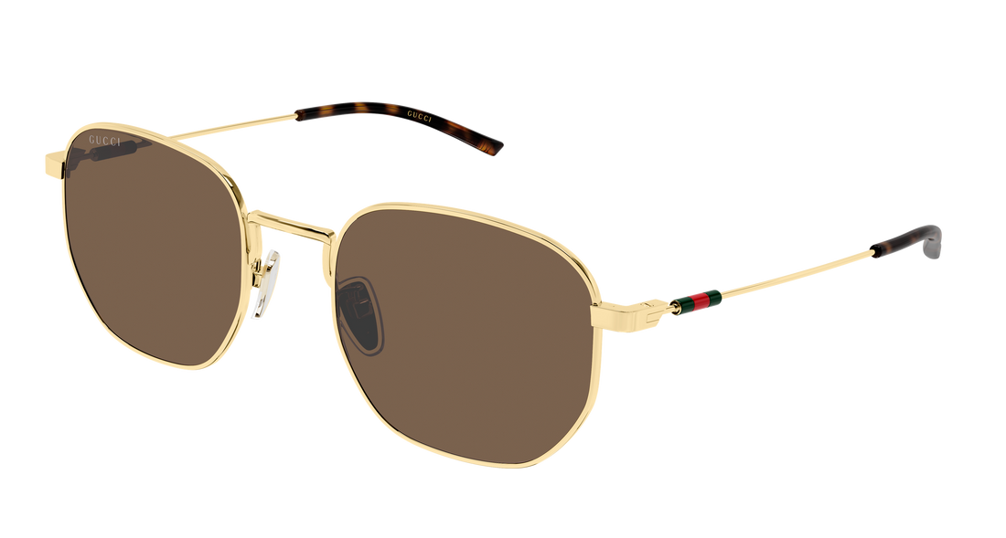 Occhiali da sole gucci gg2095s 004 dorado round/oval/panthos masculino taglia 52mm - Vista principale