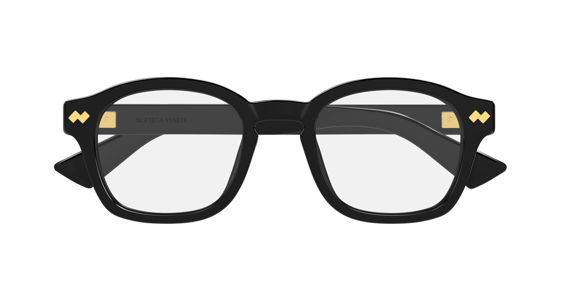 Brillen bottega veneta bv1445oa 001 negro round/oval/panthos unisex größe 51mm - Detailansicht