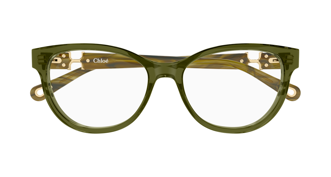 Brillen chloé ch0411ol 010 verde cat eye femenino maat 54mm - Detailaanzicht