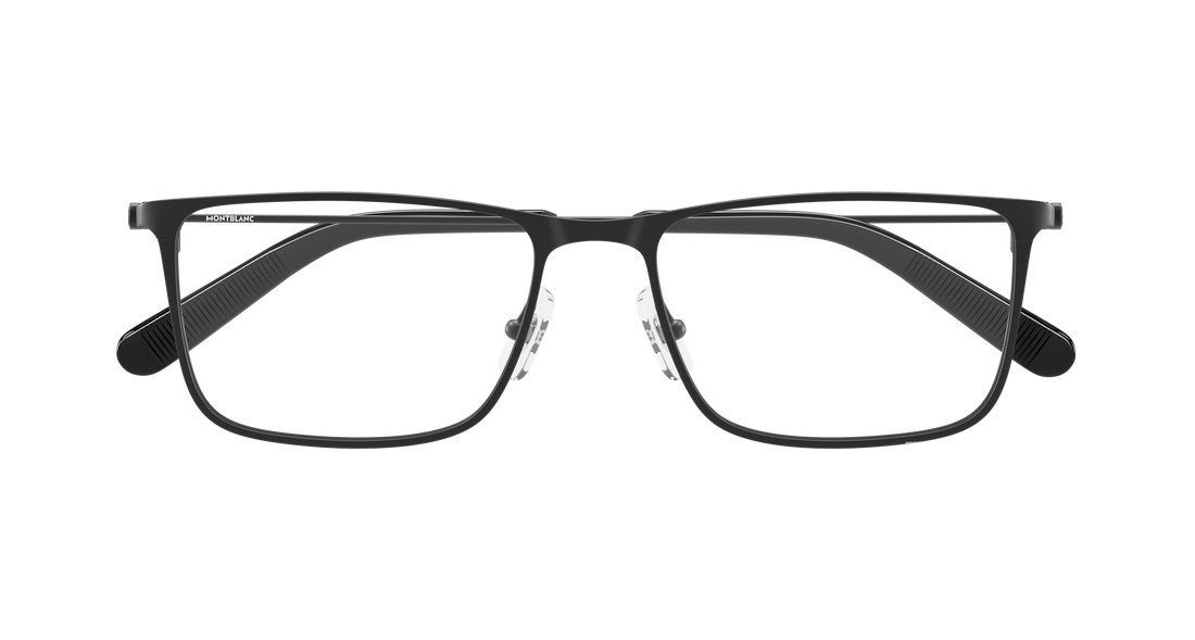 Prescription glasses montblanc mb0464o 001 negro rectangular / squared masculino size 54mm - Detailed view