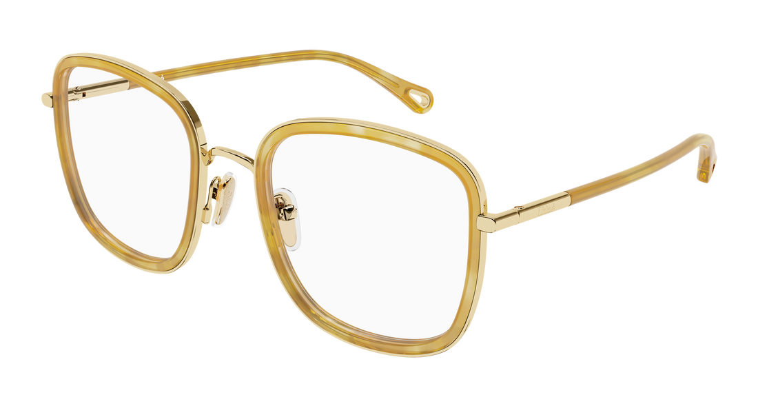 Briller chloé ch0373o 003 dorado butterfly femenino størrelse 53mm - Hovedvisning
