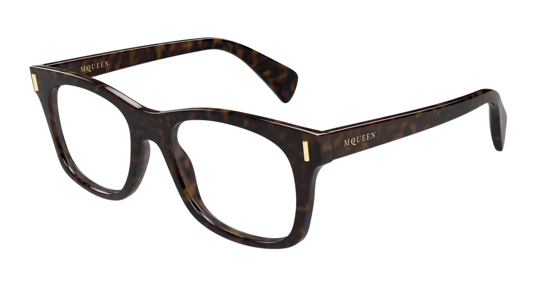 Brillen alexander mcqueen am0551o 002 havana rectangular / squared masculino größe 52mm - Hauptansicht