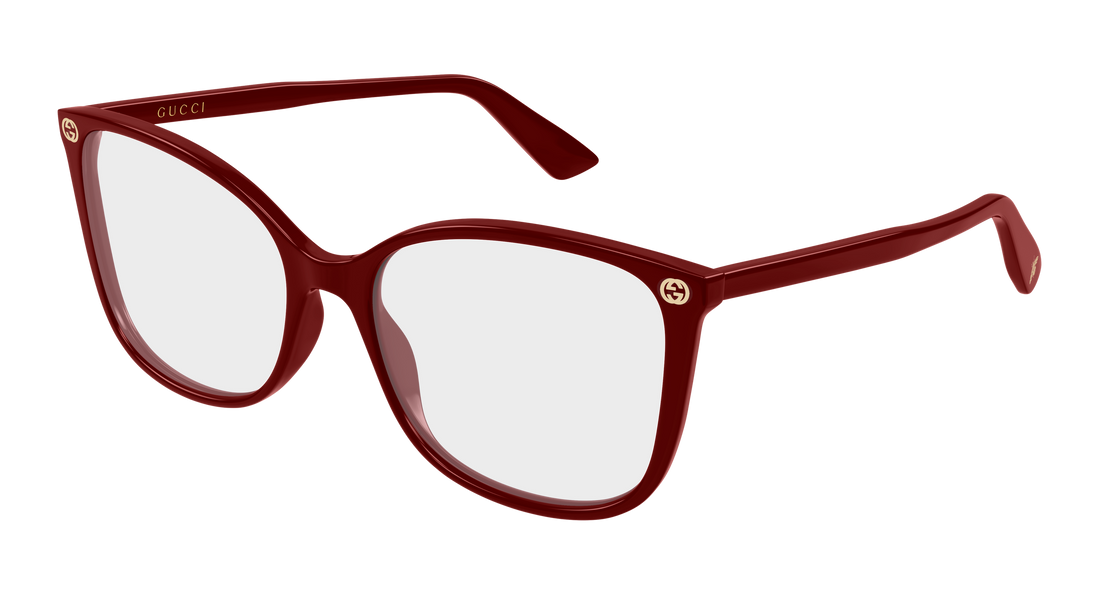 Lunettes de vue gucci gg0026o 031 burdeos cat eye femenino taille 55mm - Vue principale