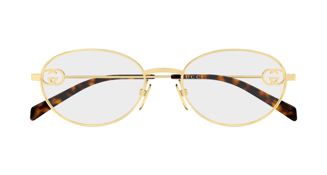 Glasögon gucci gg2227o 001 dorado round/oval/panthos femenino storlek 53mm - Detaljvy