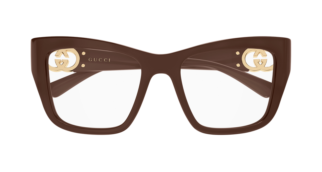 Occhiali da vista gucci gg2124o 004 marron cat eye femenino taglia 52mm - Vista dettagliata