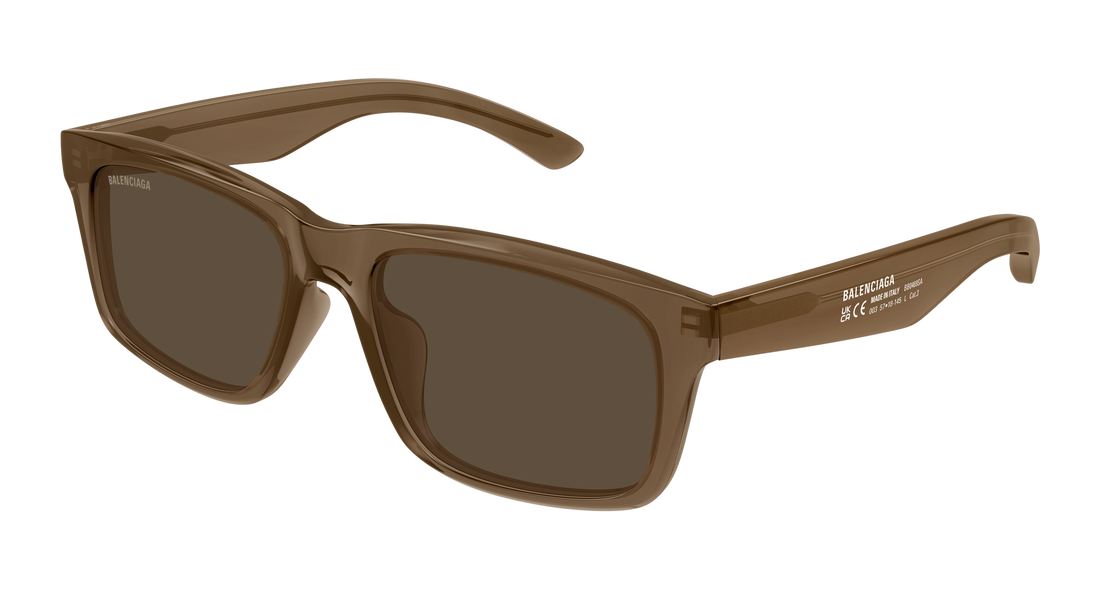 Lunettes de soleil balenciaga bb0469sa 003 marron rectangular / squared masculino taille 57mm - Vue principale