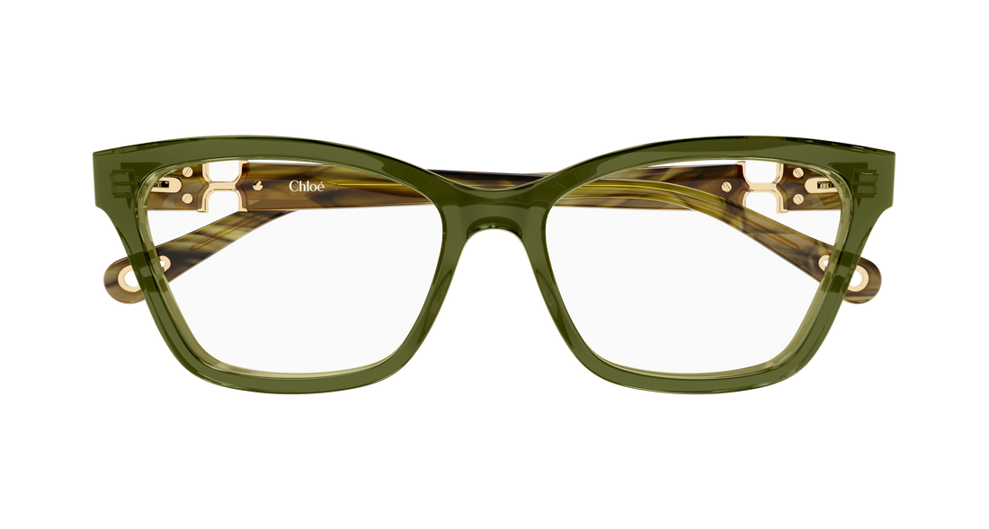 Brillen chloé ch0412o 010 verde cat eye femenino maat 56mm - Detailaanzicht