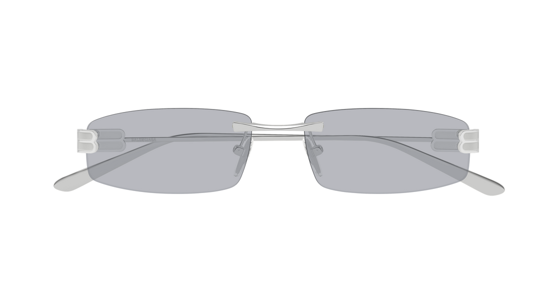 Gafas de sol balenciaga bb0488s 014 plateado rectangular / squared masculino talla 62mm - Vista de detalle