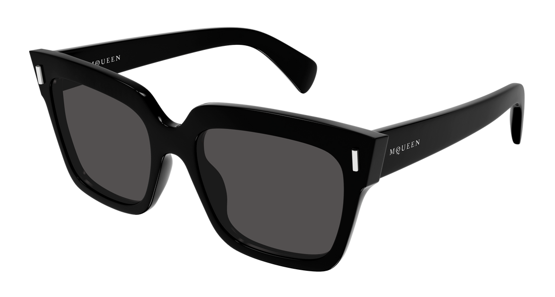 Solbriller alexander mcqueen am0583s 001 negro rectangular / squared femenino størrelse 56mm - Hovedvisning