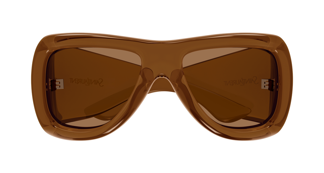 Sunglasses saint laurent sl 902 howl 007 marron pilot/navigator unisex size 63mm - Detailed view