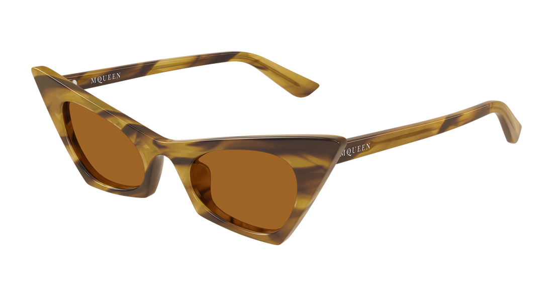 Sunglasses alexander mcqueen am0557s 003 havana cat eye femenino size 48mm - Main view