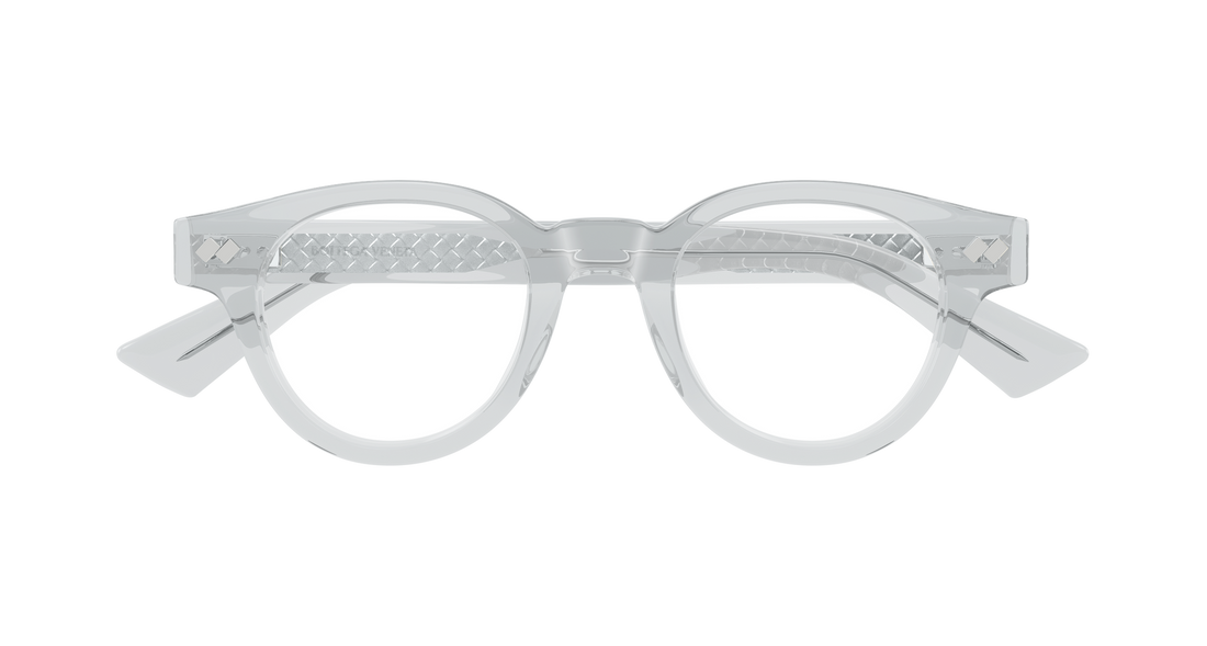 Brillen bottega veneta bv1443o 003 gris round/oval/panthos unisex größe 45mm - Detailansicht