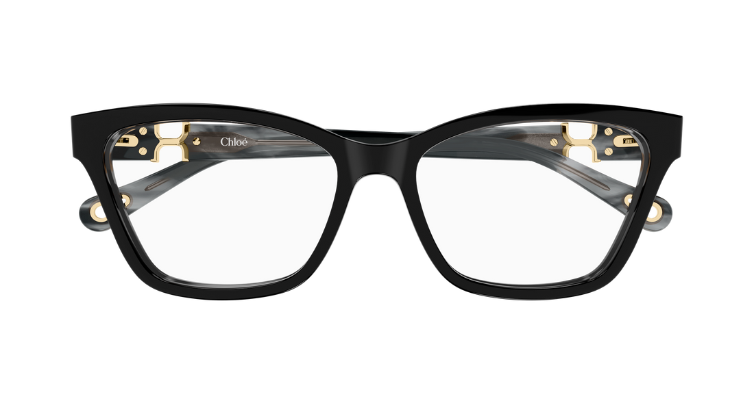 Brillen chloé ch0412o 001 negro cat eye femenino maat 54mm - Detailaanzicht