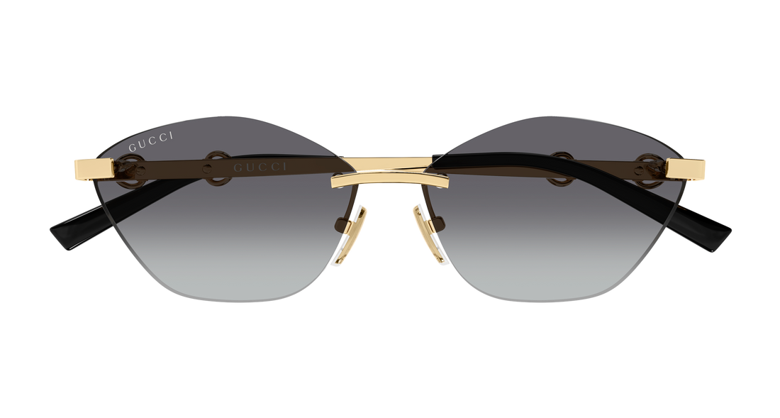 Óculos de sol gucci gg2050s 002 dorado cat eye femenino tamanho 59mm - Vista de detalhe
