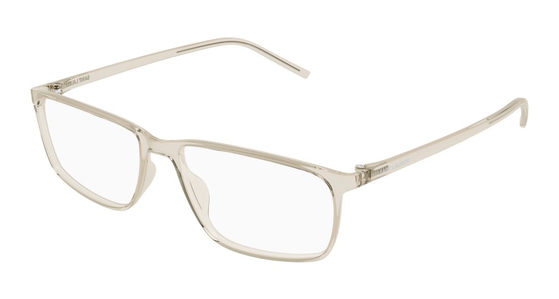 Occhiali da vista saint laurent sl 886 004 beige rectangular / squared masculino taglia 57mm - Vista principale