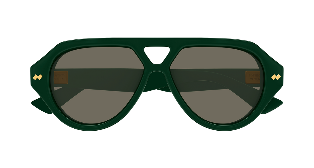 Okulary przeciwsłoneczne bottega veneta bv1485s 005 verde pilot/navigator unisex rozmiar 56mm - Widok szczegółowy