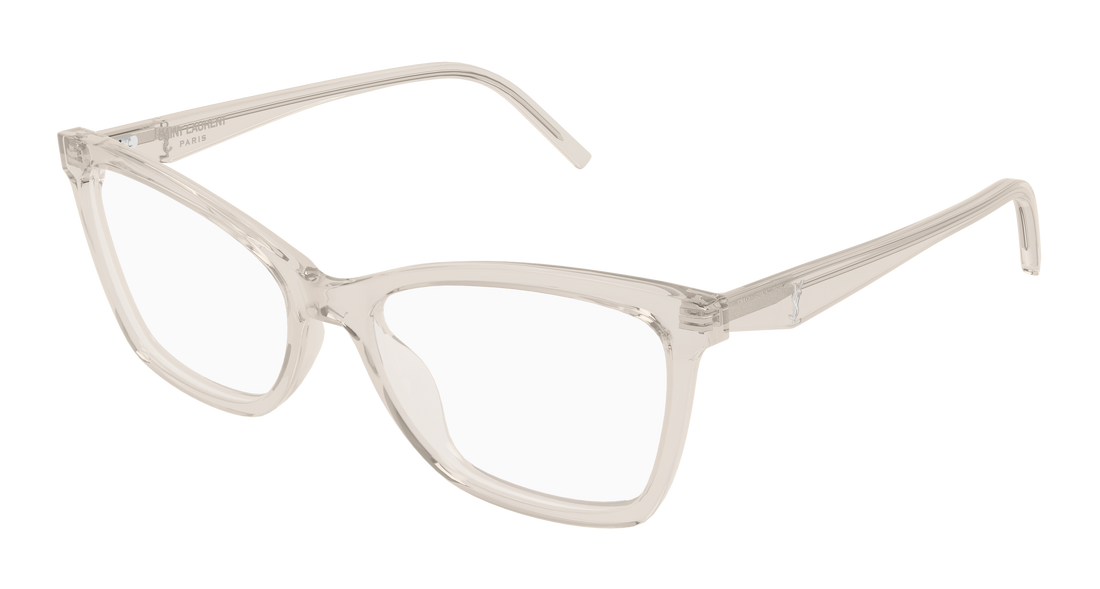 Briller saint laurent sl m183 004 beige cat eye femenino størrelse 57mm - Hovedvisning