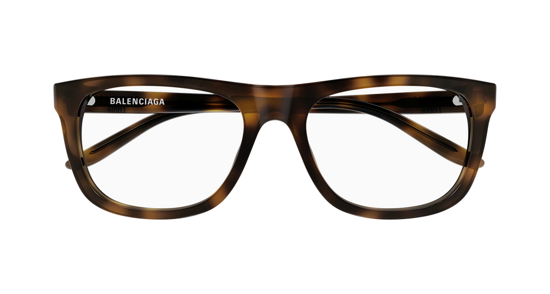 Occhiali da vista balenciaga bb0498o 003 havana rectangular / squared masculino taglia 56mm - Vista dettagliata
