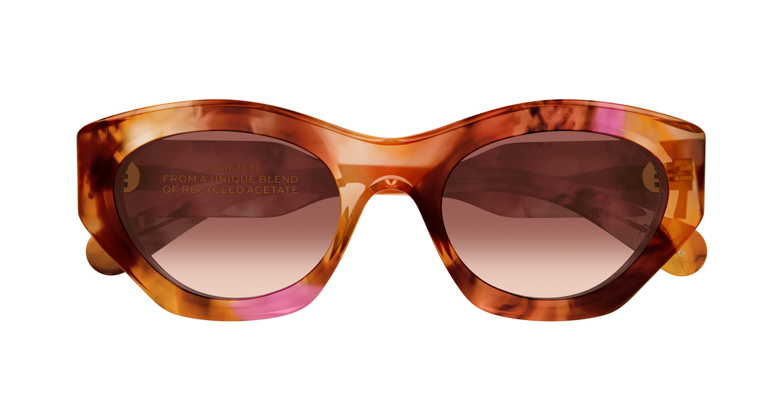 Gafas de sol chloé ch0220s 016 havana cat eye femenino talla 53mm - Vista de detalle