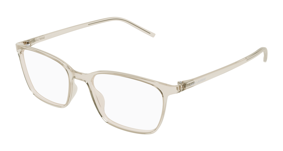 Occhiali da vista saint laurent sl 885 004 beige rectangular / squared unisex taglia 53mm - Vista principale