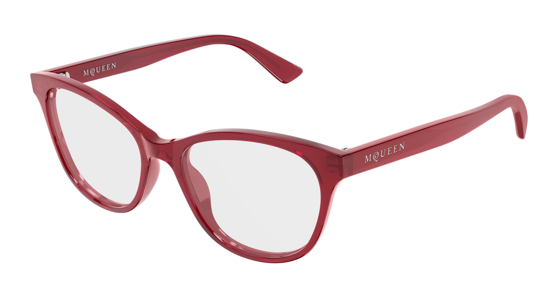 Brillen alexander mcqueen am0576o 011 rojo cat eye femenino größe 54mm - Hauptansicht