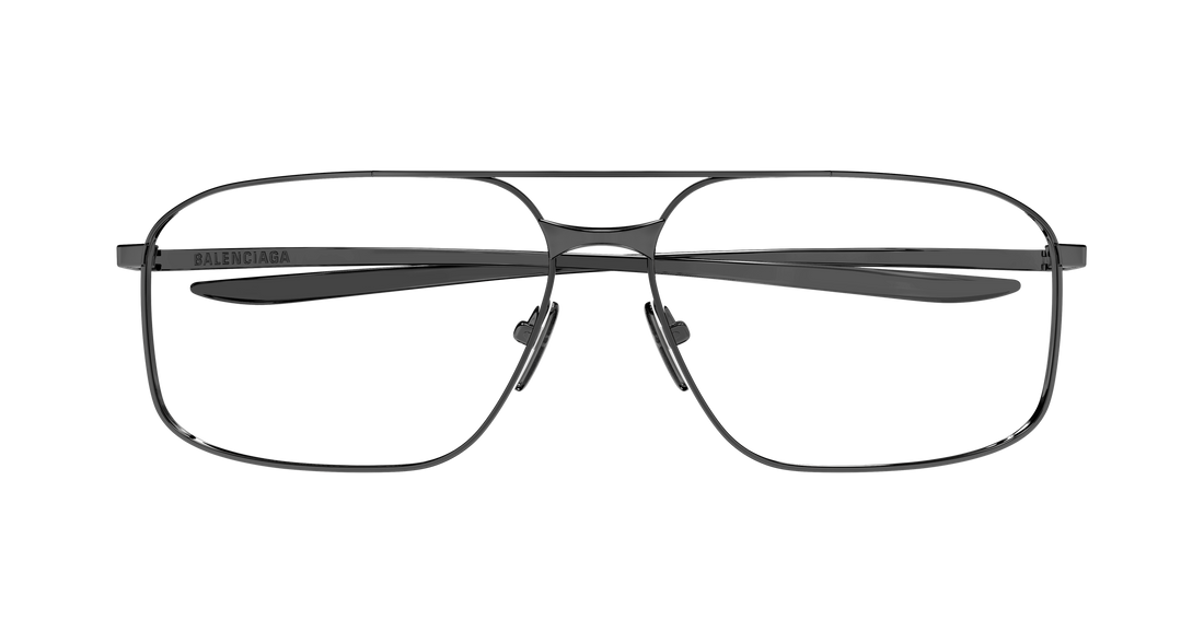 Occhiali da vista balenciaga bb0495o 003 gris pilot/navigator masculino taglia 61mm - Vista dettagliata
