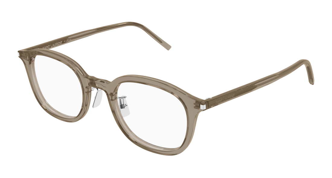 Lunettes de vue saint laurent sl 959/j 003 marron round/oval/panthos masculino taille 49mm - Vue principale