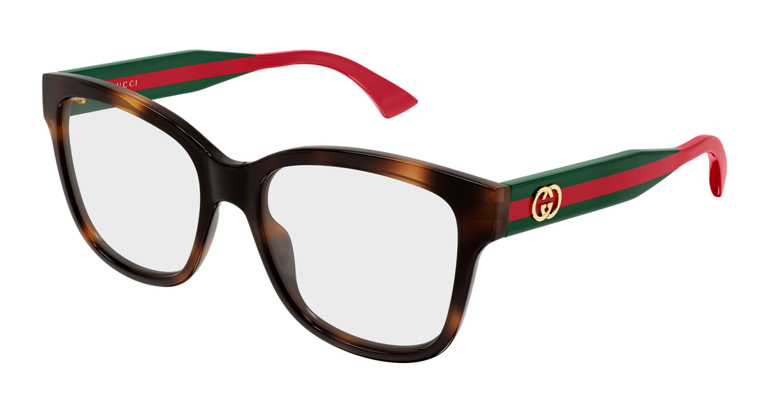 Brillen gucci gg0038onn 002 havana butterfly femenino größe 54mm - Hauptansicht