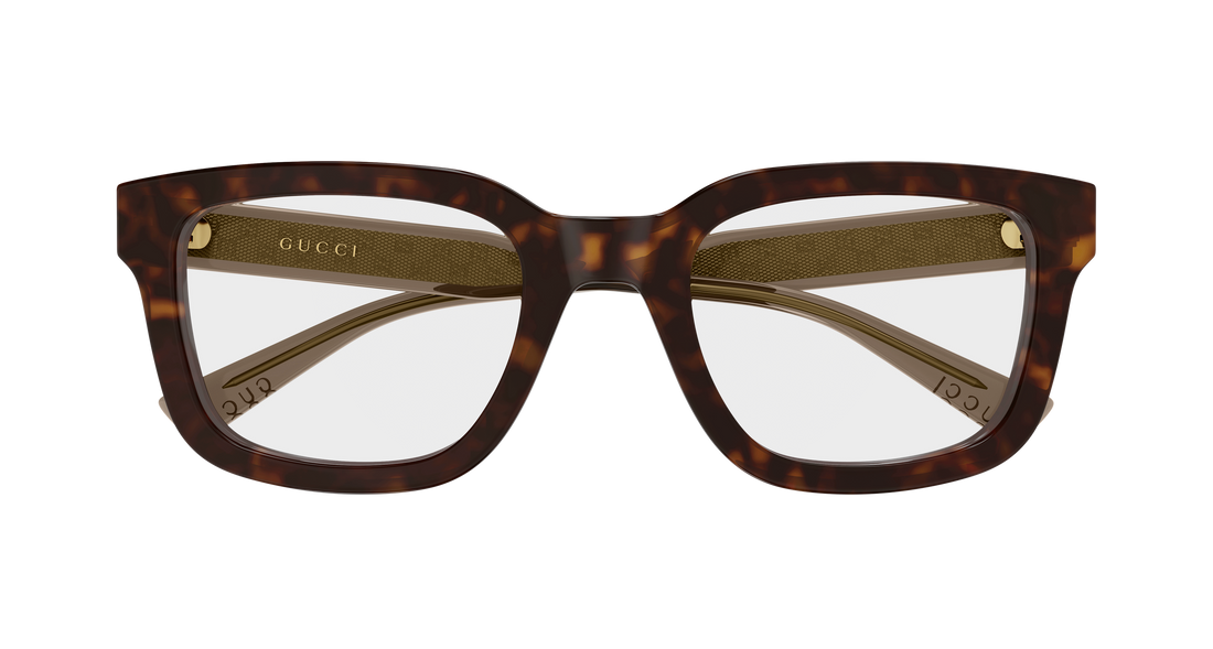 Occhiali da vista gucci gg2071ol 002 havana rectangular / squared masculino taglia 52mm - Vista dettagliata