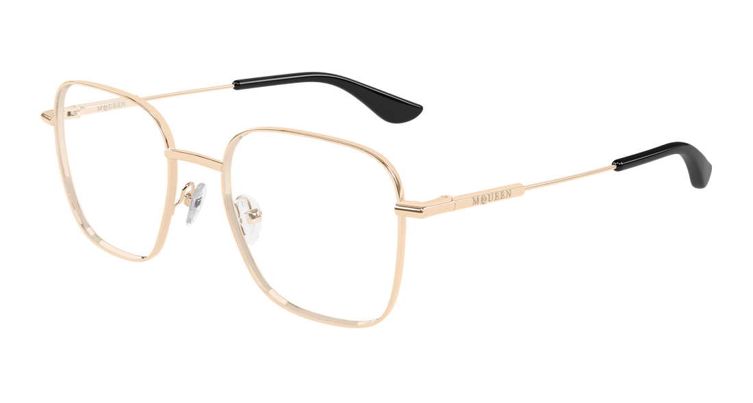 Gafas graduadas alexander mcqueen am0565o 003 dorado rectangular / squared femenino talla 51mm - Vista principal