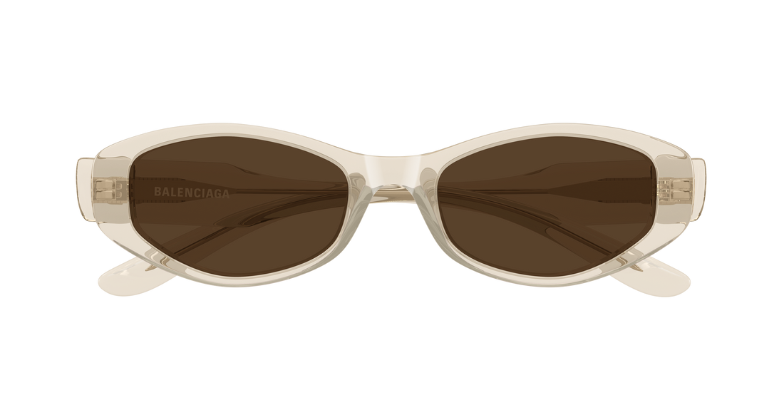 Solbriller balenciaga bb0509s 003 beige geometrical/directional femenino størrelse 53mm - Detaljeret visning