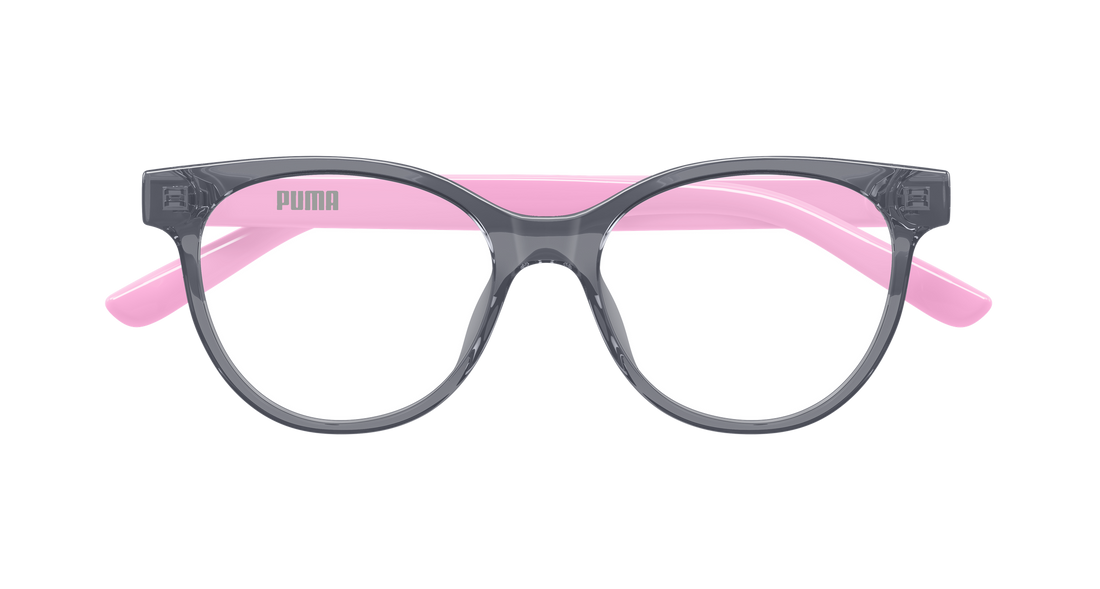 Occhiali da vista puma pj0090o 009 gris cat eye infantil taglia 50mm - Vista dettagliata