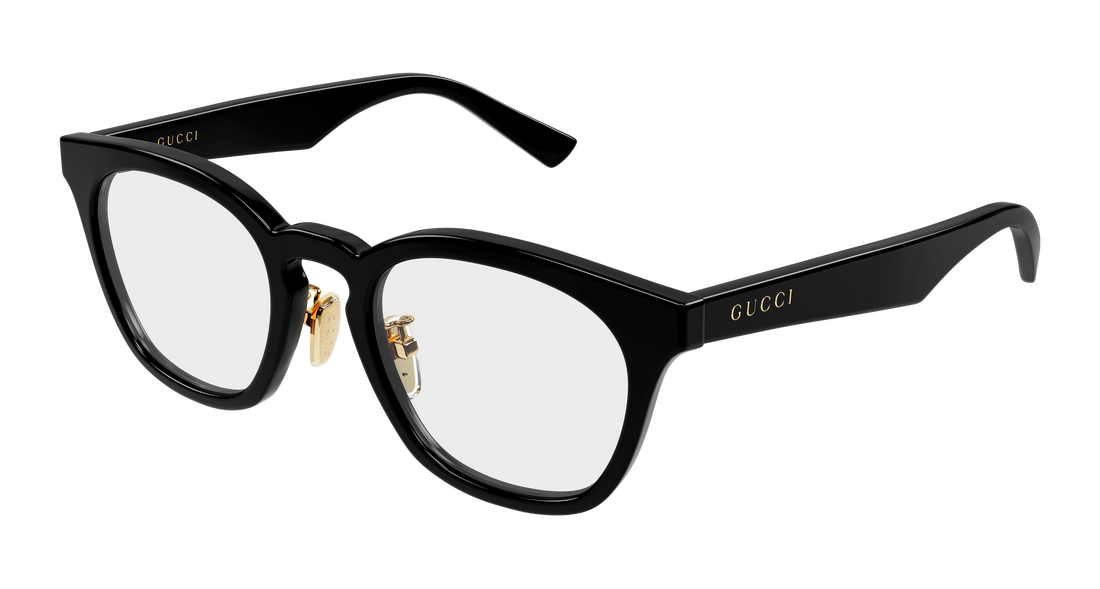 Lunettes de vue gucci gg2187oa 001 negro round/oval/panthos masculino taille 50mm - Vue principale