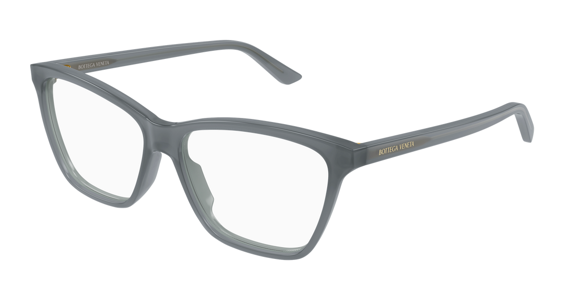 Okulary korekcyjne bottega veneta bv1421o 007 gris butterfly femenino rozmiar 55mm - Widok główny