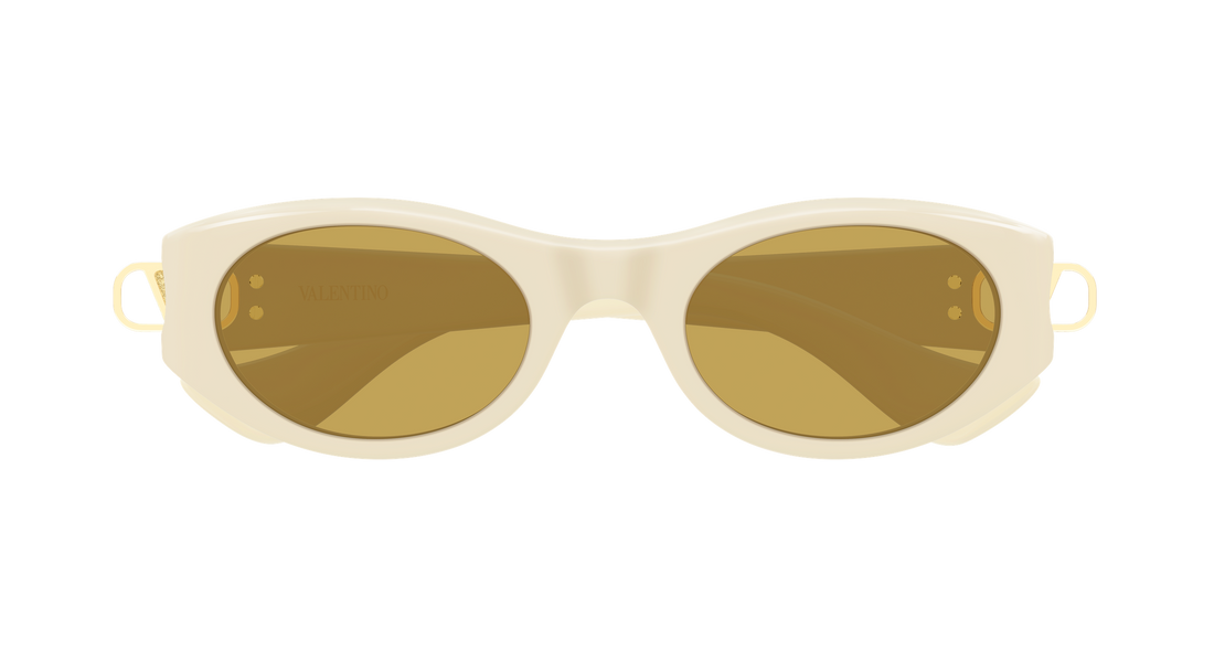 Sunglasses valentino vg0015s 004 beige round/oval/panthos femenino size 52mm - Detailed view