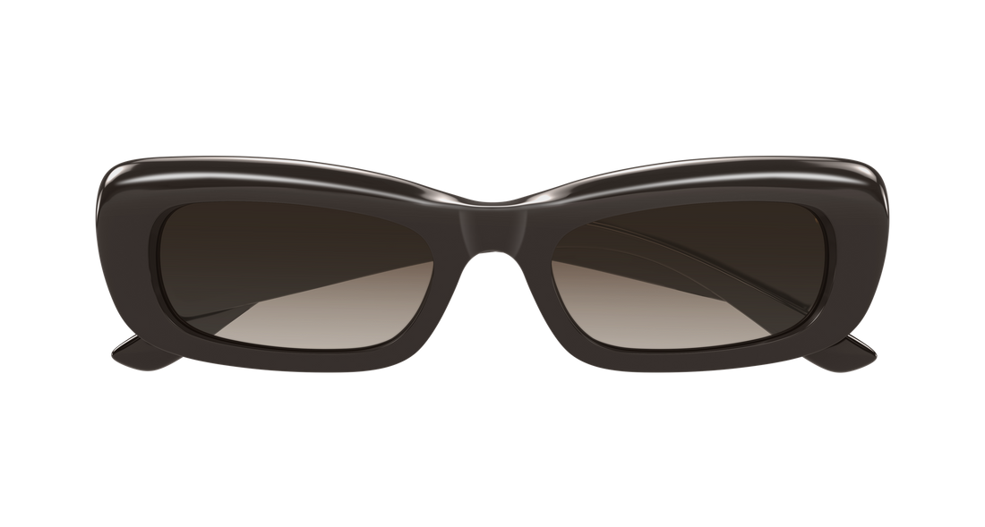 Solbriller balenciaga bb0504s 003 marron rectangular / squared femenino størrelse 55mm - Detaljeret visning