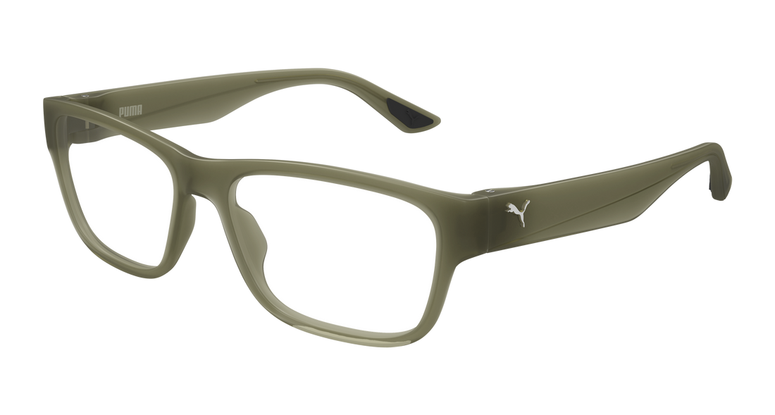 Prescription glasses puma pu0543o 004 verde rectangular / squared masculino size 56mm - Main view