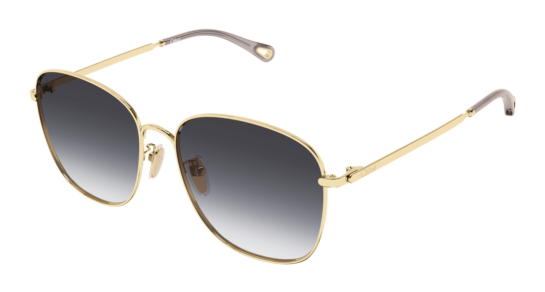 Zonnebrillen chloé ch0407sk 001 dorado round/oval/panthos femenino maat 59mm - Hoofdaanzicht