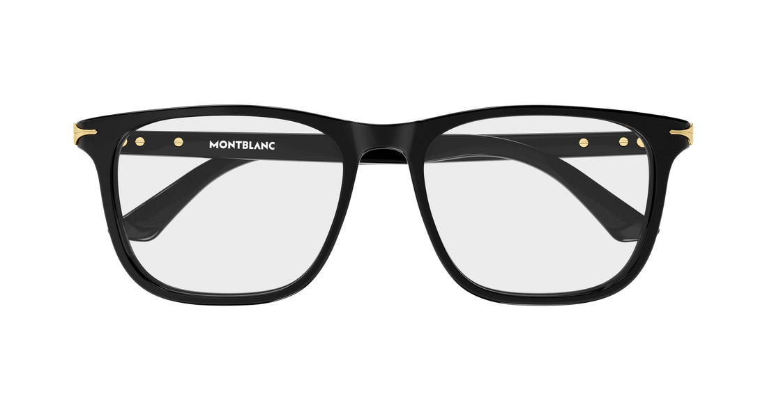 Brillen montblanc mb0520ol 001 negro rectangular / squared masculino maat 56mm - Detailaanzicht