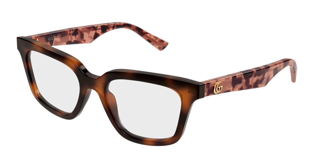 Lunettes de vue gucci gg2180o 004 havana rectangular / squared femenino taille 51mm - Vue principale