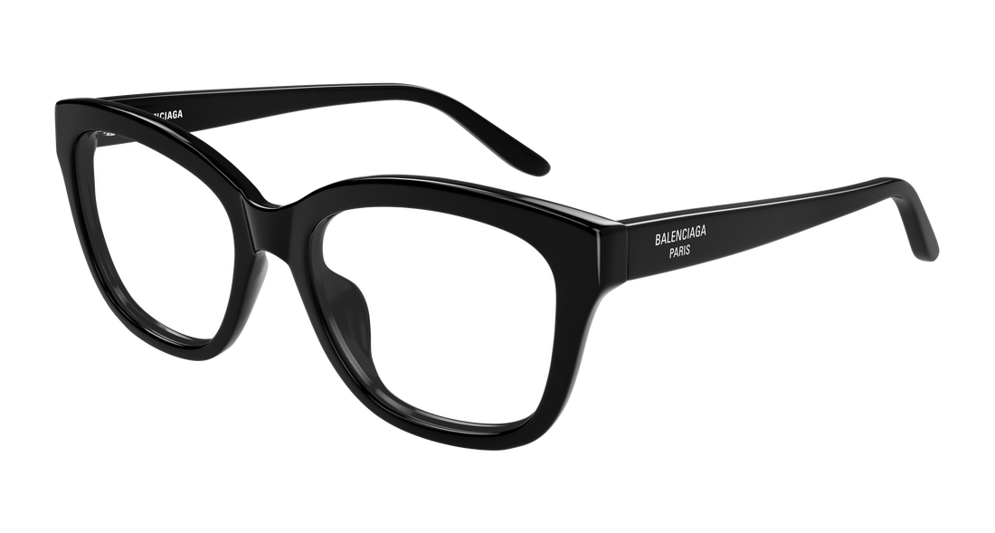 Glasögon balenciaga bb0534o 007 negro butterfly femenino storlek 55mm - Huvudvy