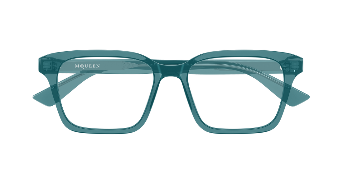 Brillen alexander mcqueen am0566o 005 azul rectangular / squared unisex größe 53mm - Detailansicht