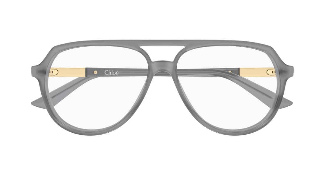 Occhiali da vista chloé ch0366o 005 gris pilot/navigator femenino taglia 57mm - Vista dettagliata