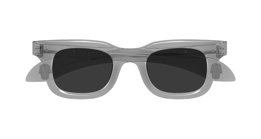 Óculos de sol alexander mcqueen am0547s 003 gris rectangular / squared masculino tamanho 46mm - Vista de detalhe