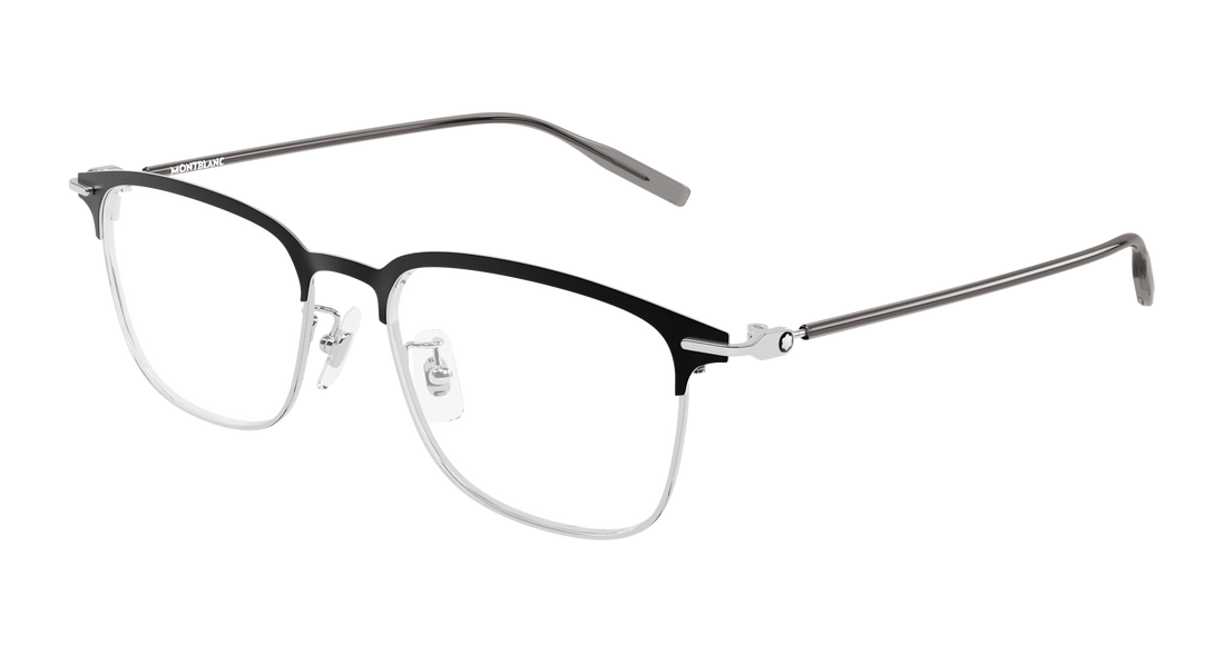 Dioptrijske naočale montblanc mb0490oa 001 plateado rectangular / squared masculino veličina 54mm - Glavni prikaz