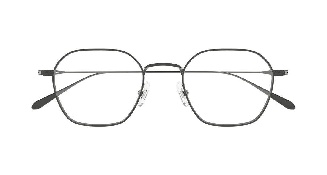 Prescription glasses montblanc mb0472o 003 plateado geometrical/directional masculino size 50mm - Detailed view