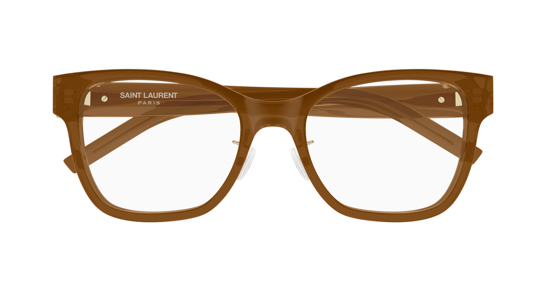 Gafas graduadas saint laurent sl m158/f 005 marron cat eye femenino talla 54mm - Vista de detalle