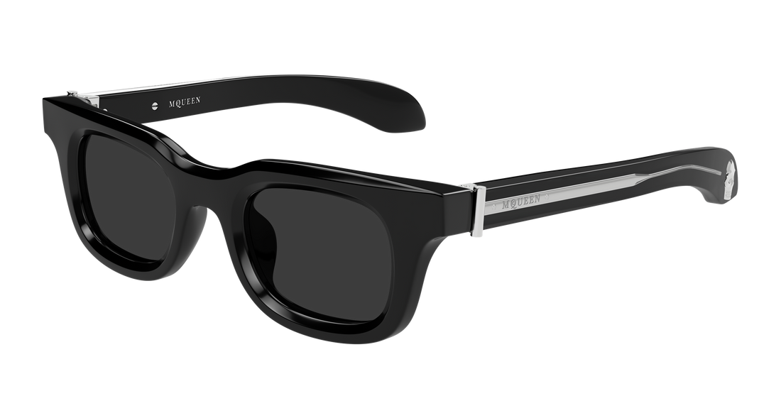 Óculos de sol alexander mcqueen am0547s 001 negro rectangular / squared masculino tamanho 46mm - Vista principal